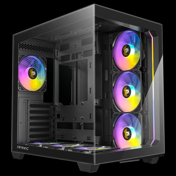 Antec C5 ARGB -miditornikotelo ikkunalla, RGB-valaistuksella, musta