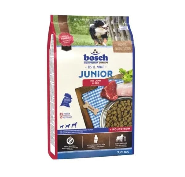 Bosch HPC Junior Lamb & Rice, Koiran kuivaruoka, Gluteeniton, 3 kg
