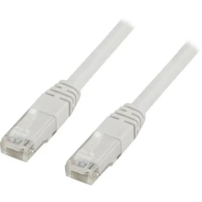 Deltaco Cat6 U/UTP RJ45 50m -verkkokaapeli, valkoinen