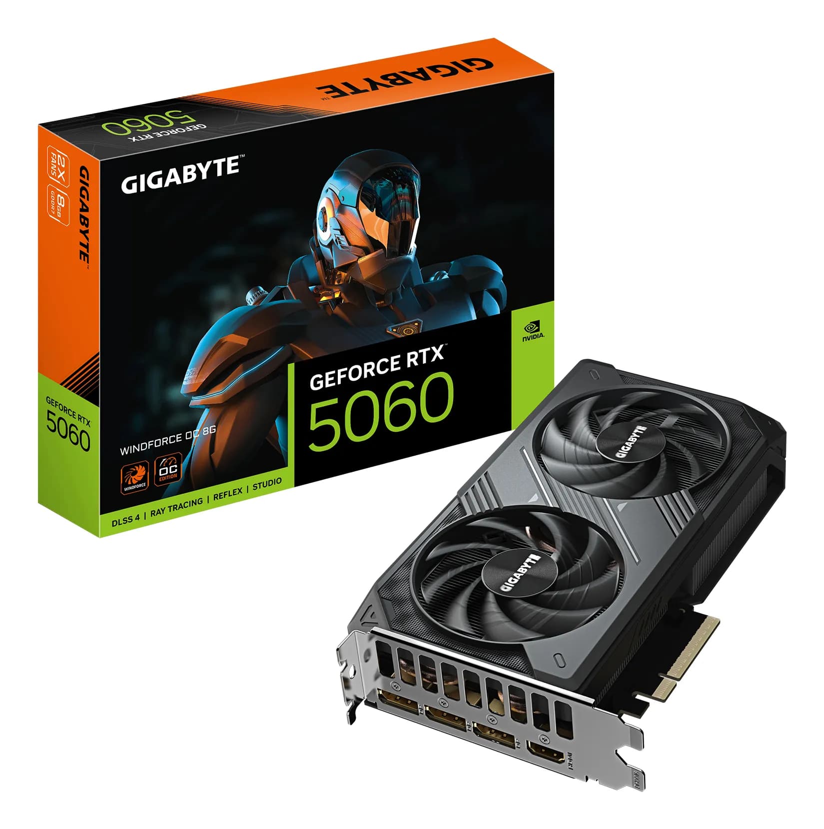 Gigabyte GeForce RTX 5060 Windforce OC 8 Gt -näytönohjain