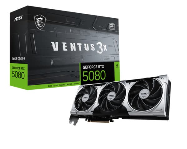MSI GeForce RTX 5080 Ventus 3X OC 16 Gt -näytönohjain