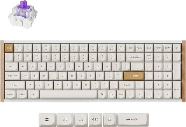 Keychron K4 HE Special Edition K4H-Q1-BO -langaton mekaaninen pelinäppäimistö, Gateron Double-rail Magnetic, valkoinen