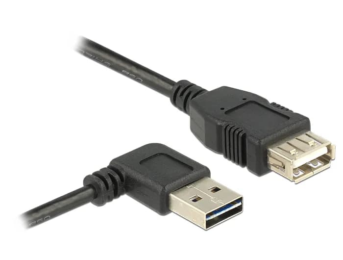 DeLOCK EASY-USB USB 2.0 -jatkokaapeli, 1 m, musta