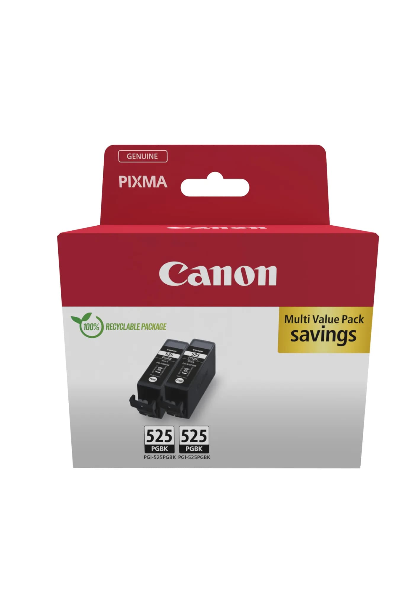 Canon PGI-525PGBK -mustekasettipakkaus, musta, 2 kpl