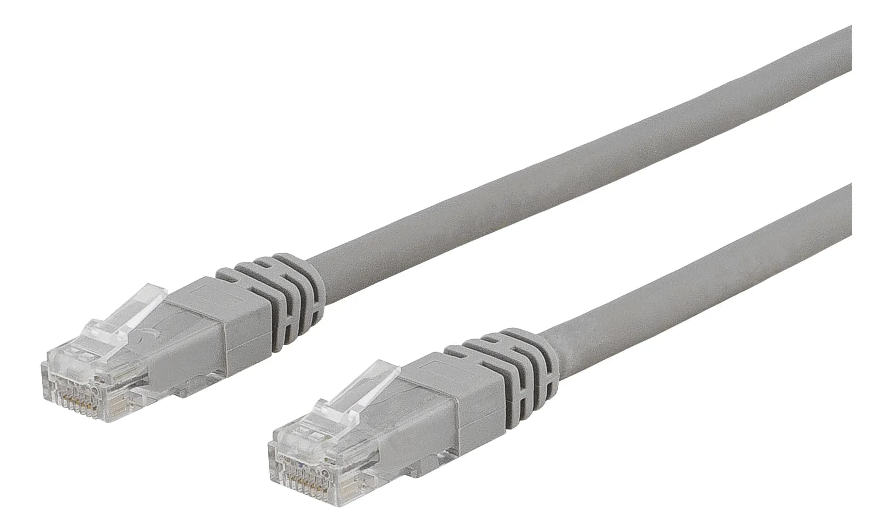Deltaco Cat6a U/UTP RJ45 1.5m -verkkokaapeli, harmaa
