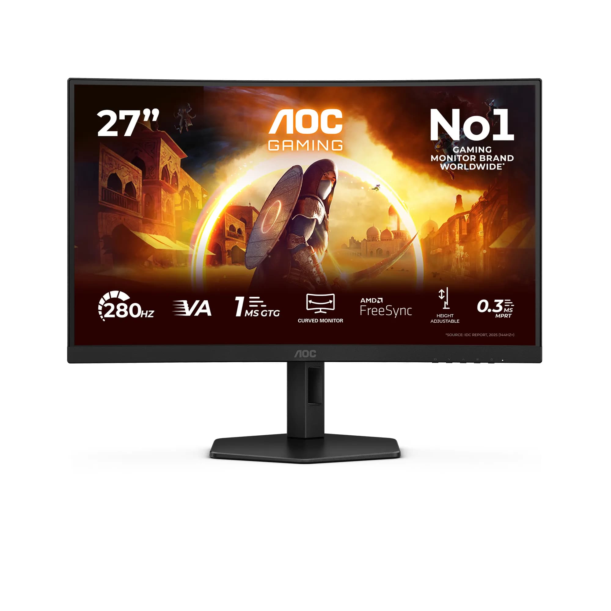AOC C27G4ZXU 27"" Full HD, Fast VA -kaareva pelinäyttö