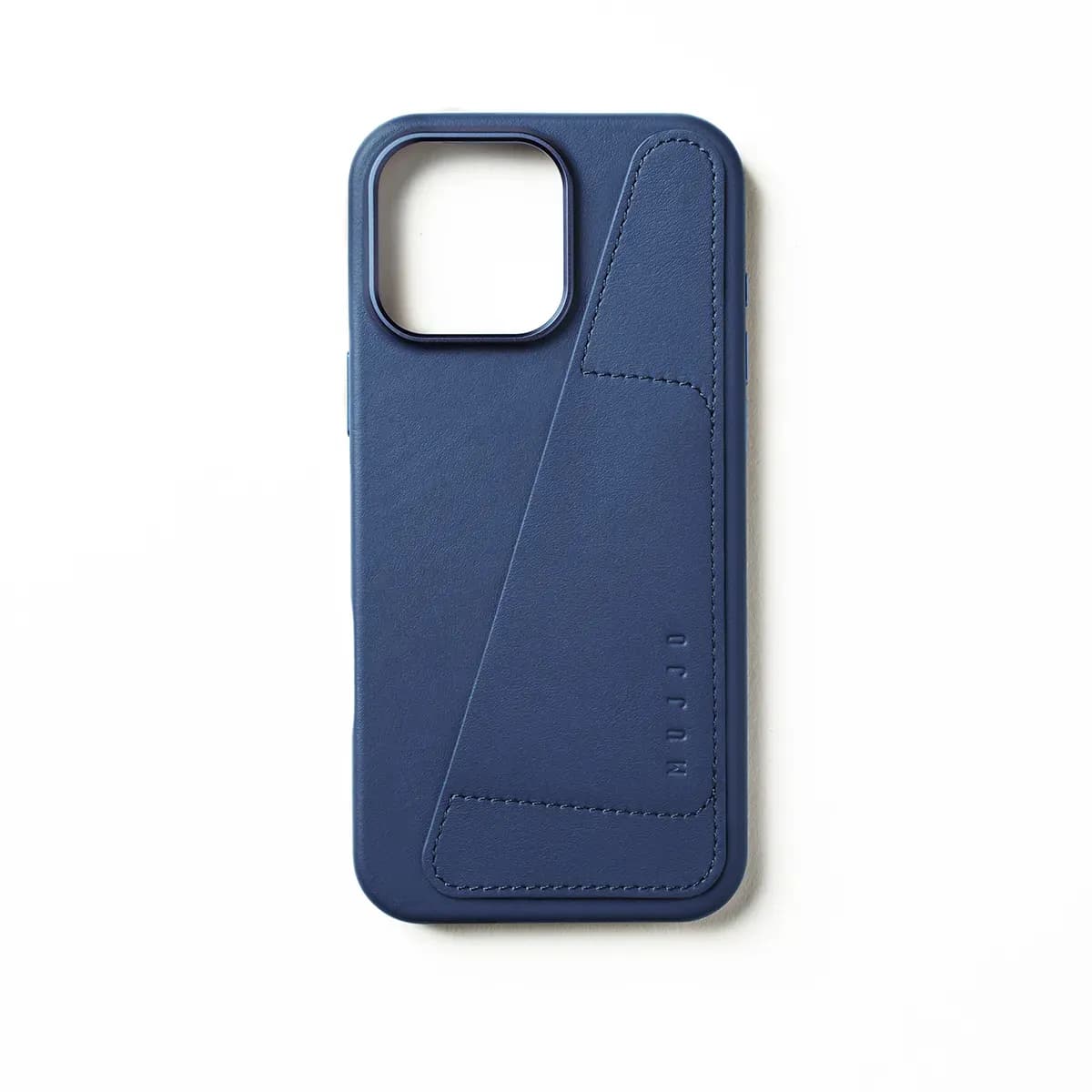 Mujjo Full Leather, iPhone 16 Pro Max -lompakkokotelo, Monaco Blue