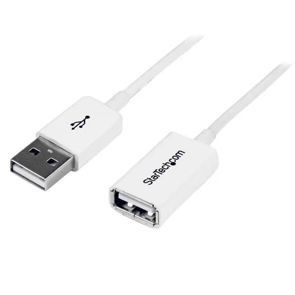 StarTech USB 2.0 -jatkokaapeli, 1 m, valkoinen