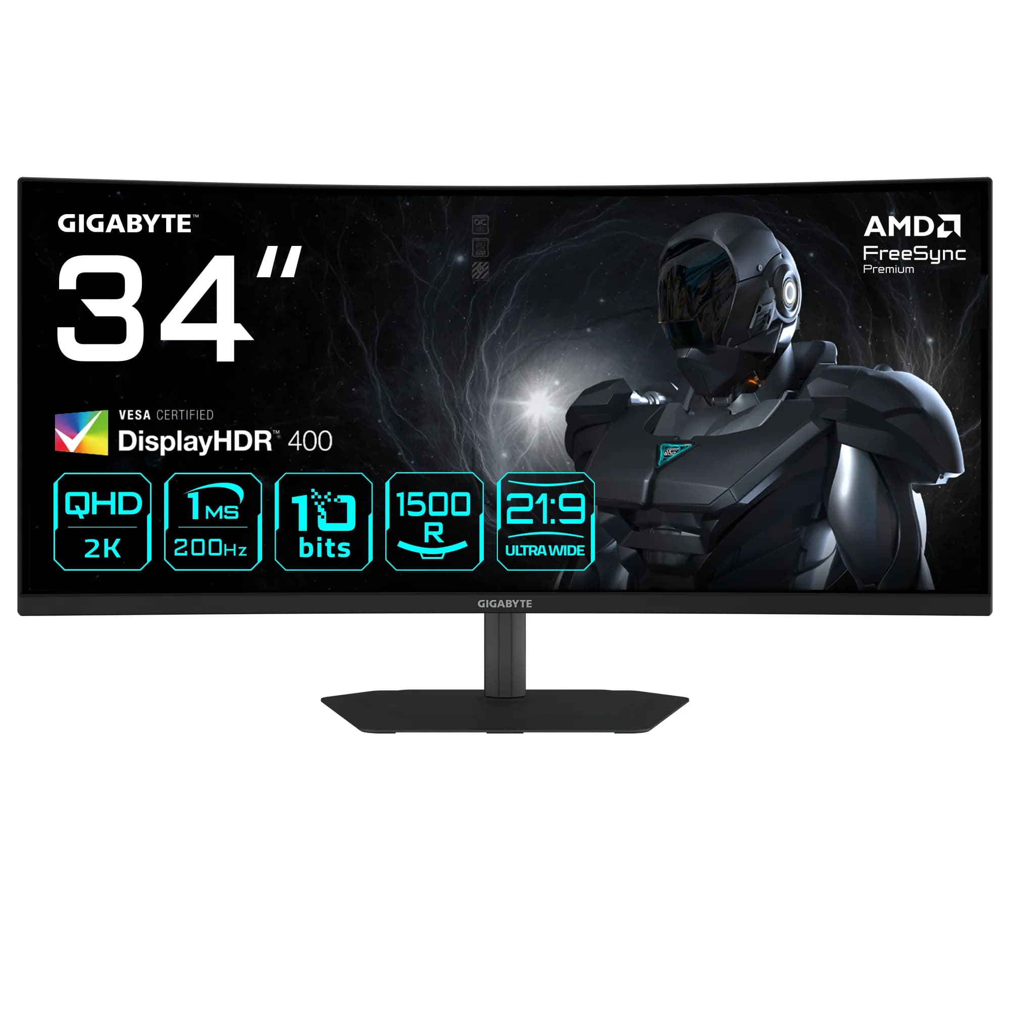 GIGABYTE G34WQC2 34"" UWQHD, VA -kaareva pelinäyttö