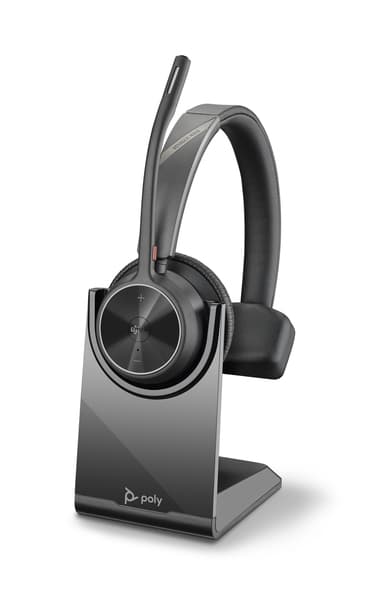 Poly Voyager 4310 UC -langaton monokuuloke + latausteline, musta