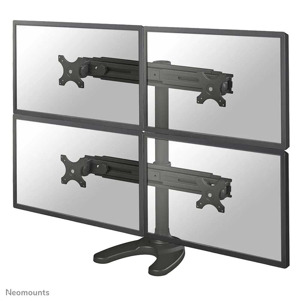 NEWSTAR FPMA-D700DD4-pöytäteline neljälle näytölle 19-30"", täysin liikuteltava, 8 kg, musta