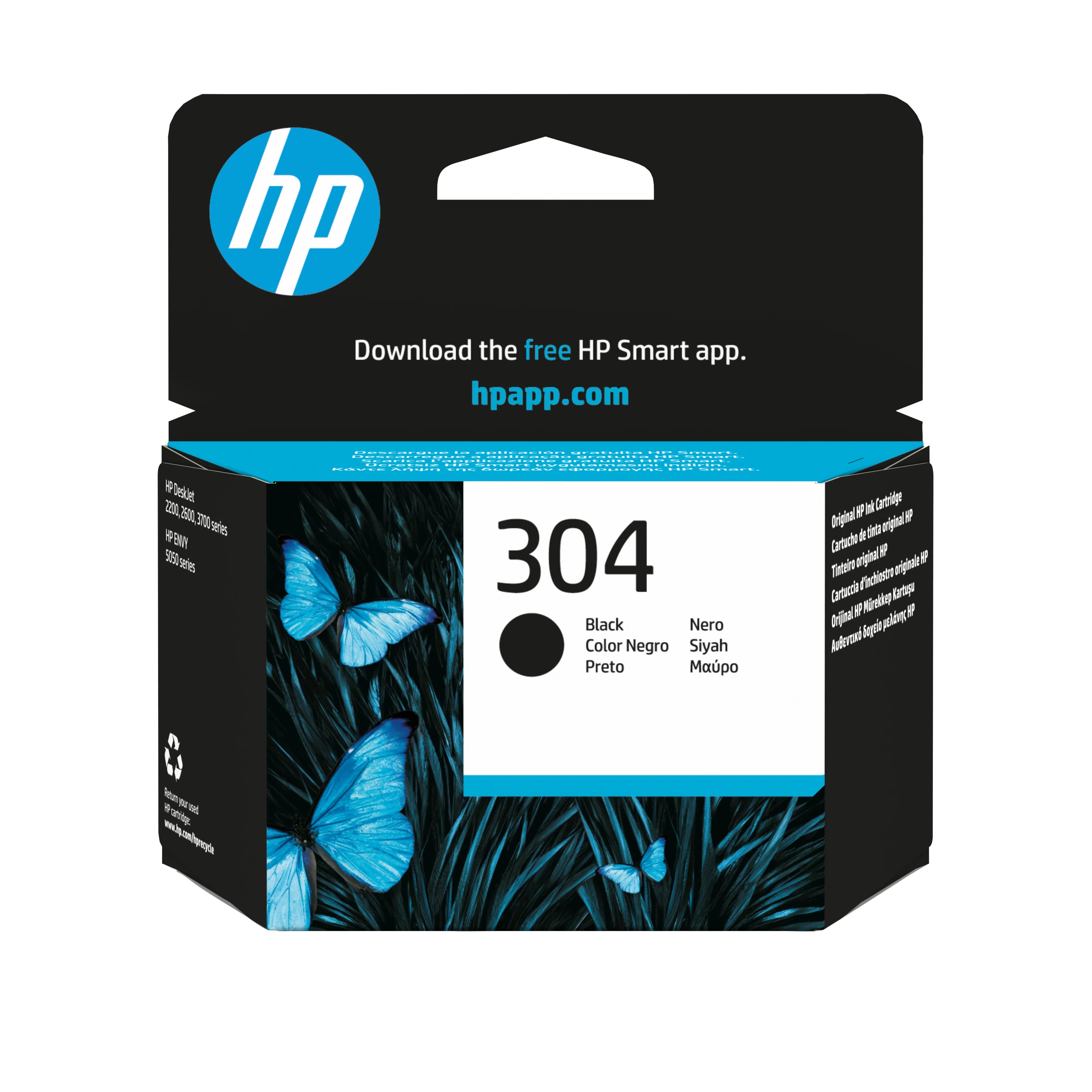 HP 304 -mustekasetti, musta