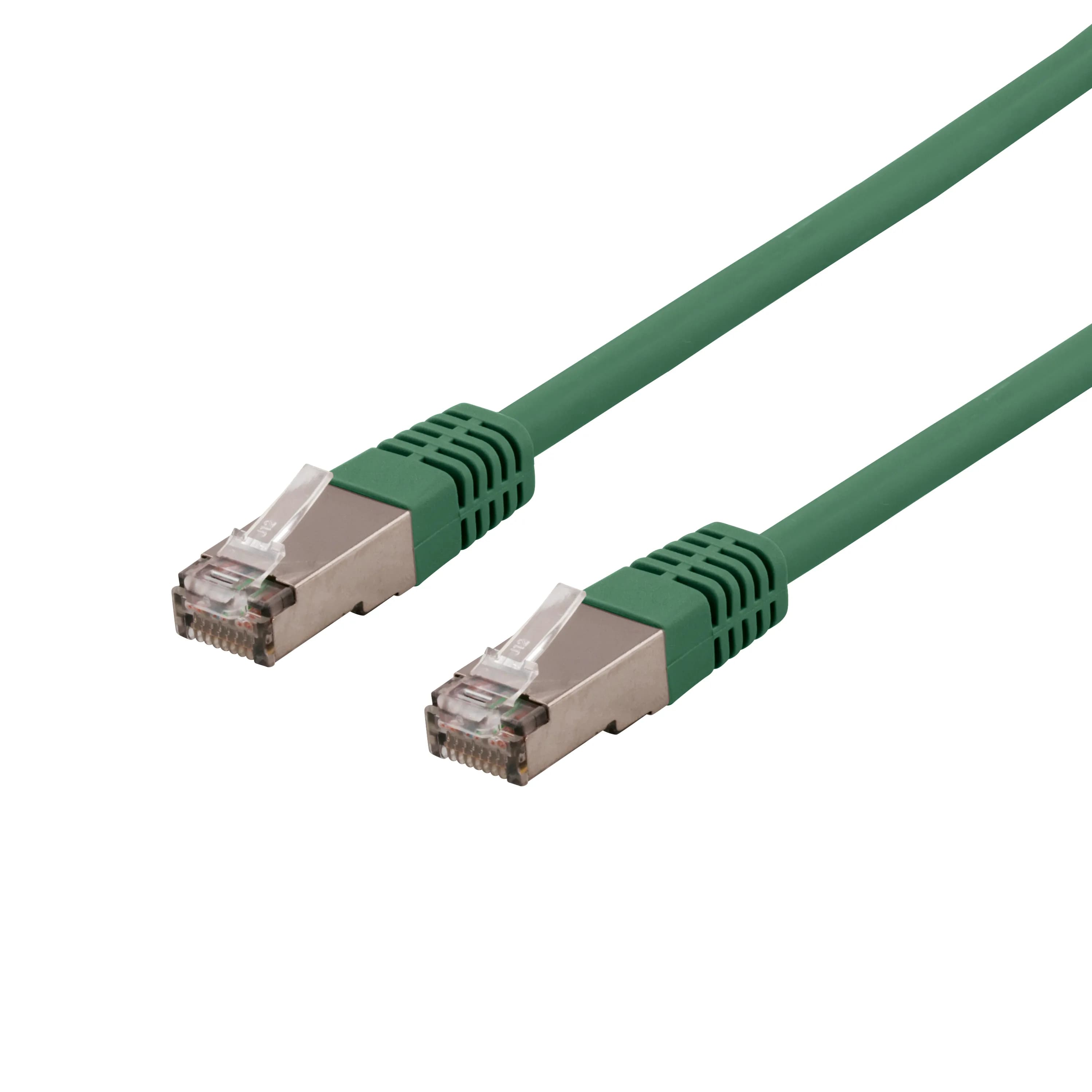 Deltaco Cat6a U/FTP RJ45 3m -verkkokaapeli, vihreä