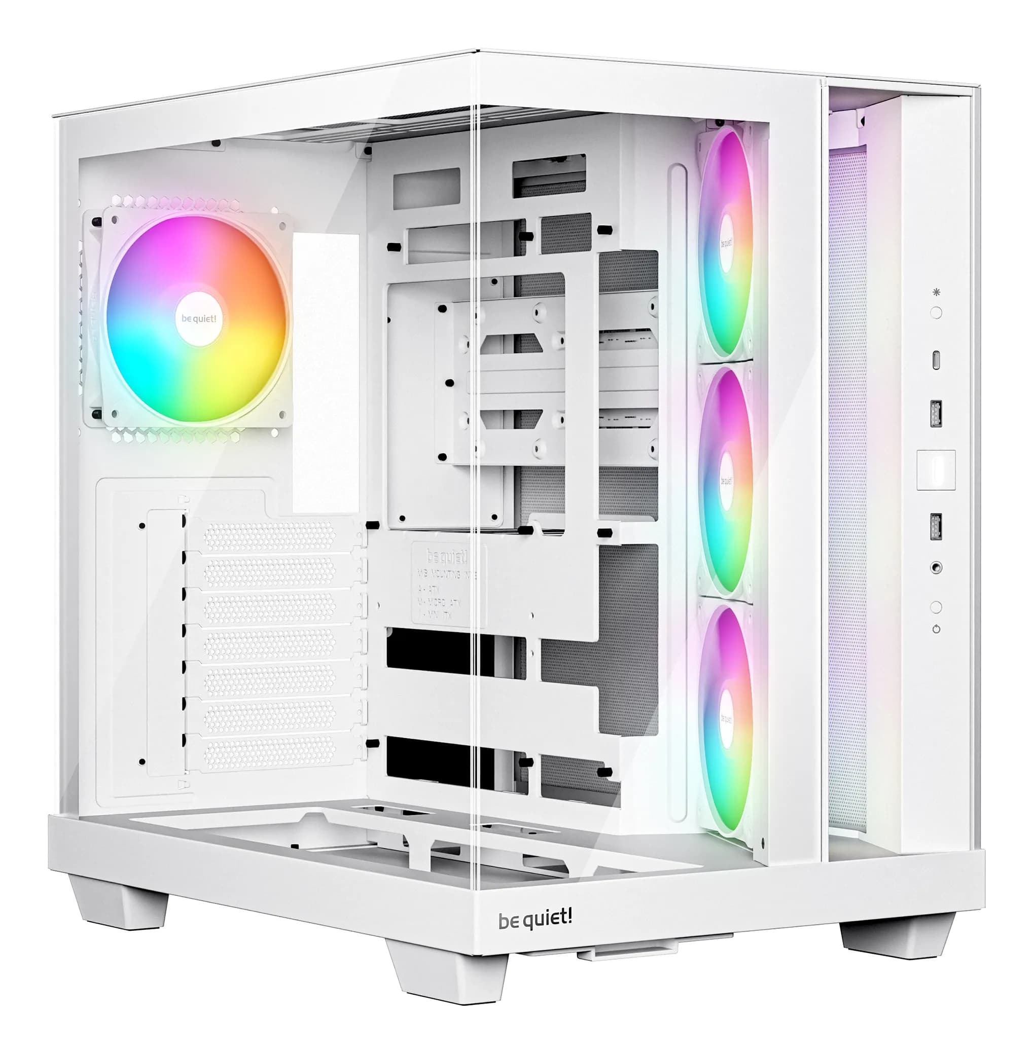 Be Quiet! Light Base 500 LX -miditornikotelo RGB-valaistuksella, valkoinen