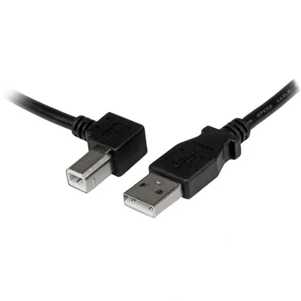 StarTech USB 2.0 USB-A – vasen kulma USB-B -kaapeli, 3 m, musta