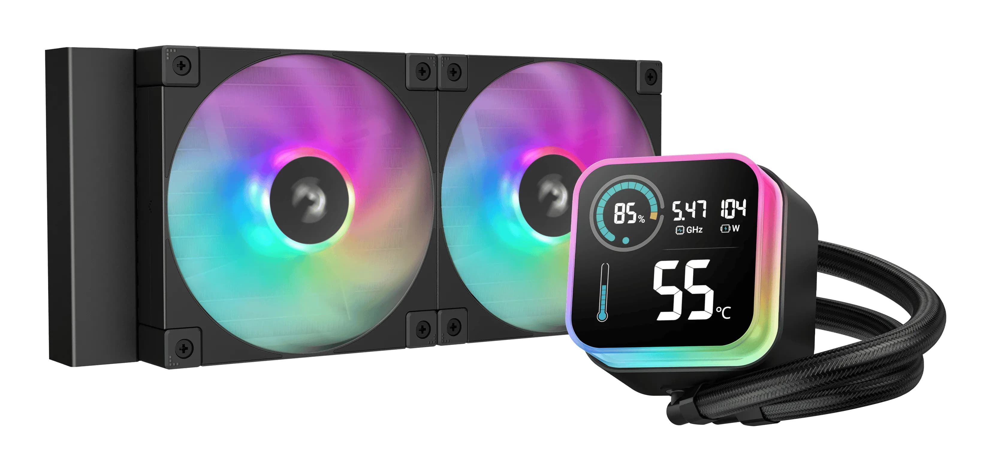 DeepCool LQ240 240mm ARGB -nestejäähdytin, musta