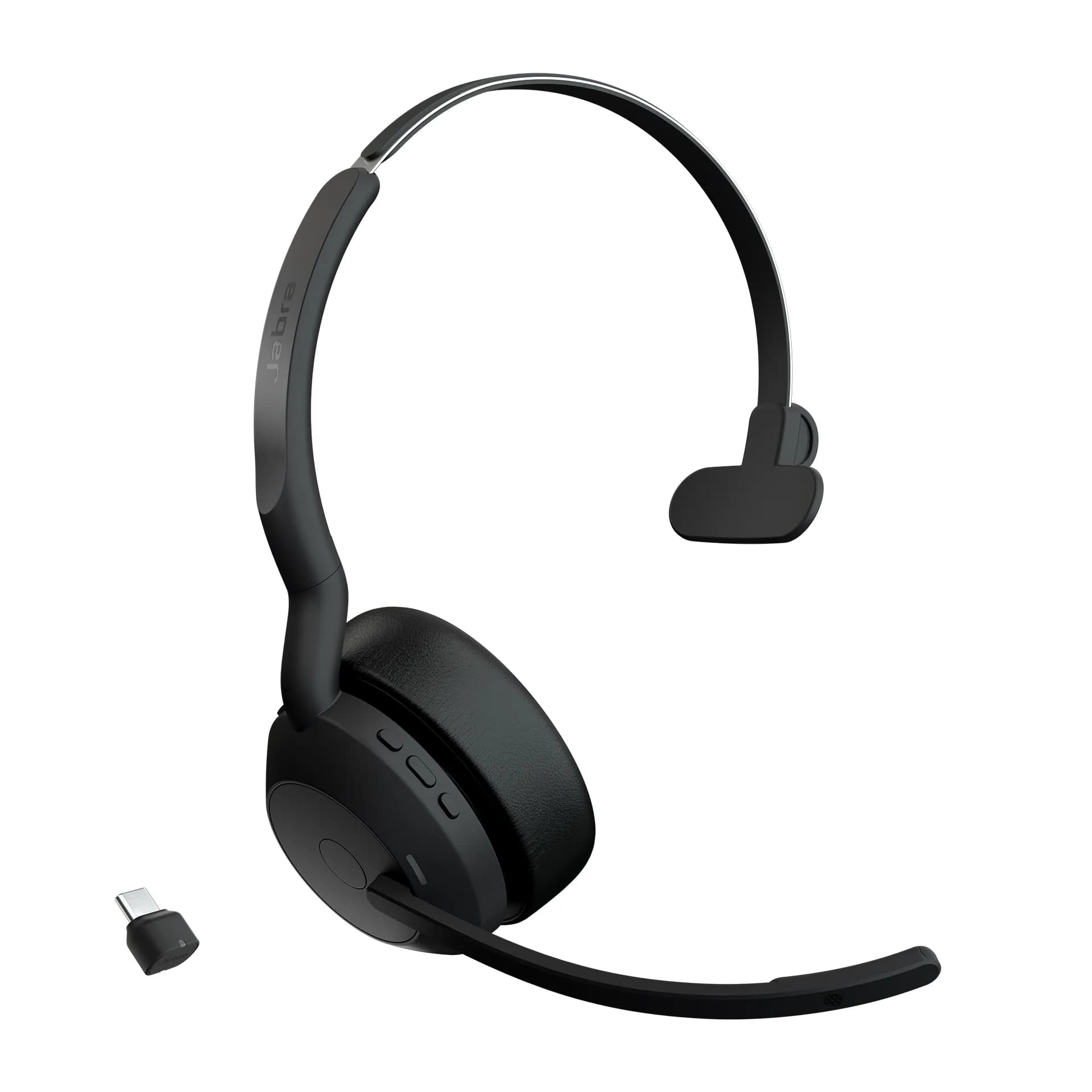 Jabra Evolve2 55 ANC -langaton stereokuulokemikrofoni + USB-C-sovitin, musta