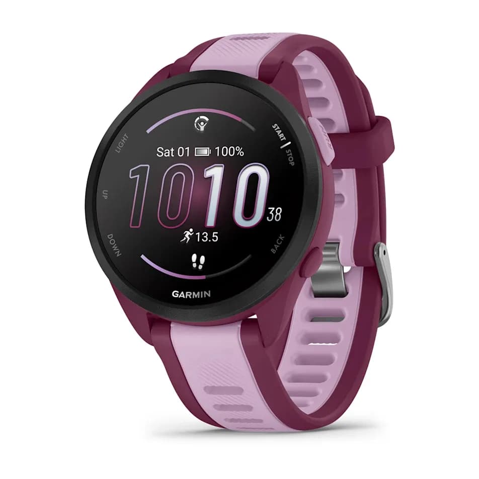 Garmin Forerunner 165 Music 43mm AMOLED -urheilukello, vaaleanvioletti/violetti