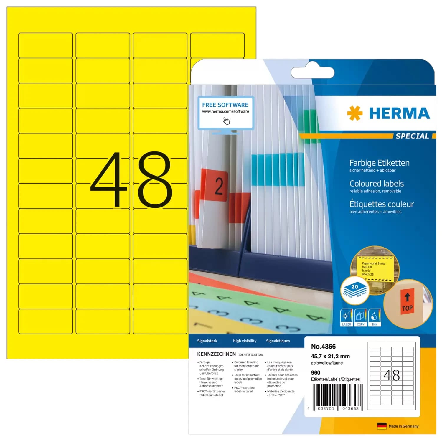 Herma label Special 45,7x21,2 yellow (960)