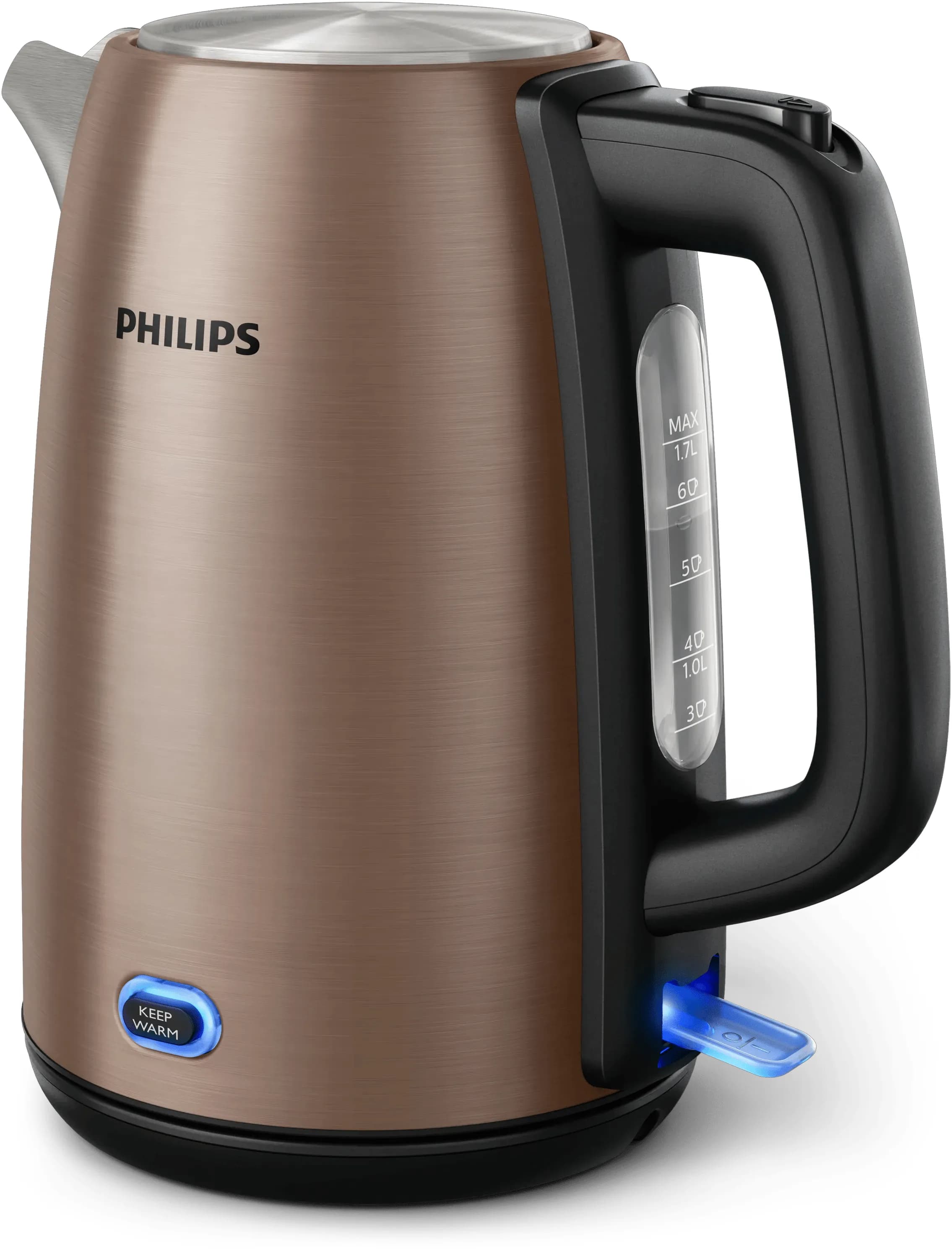 Philips Viva Collection HD9355/92 -vedenkeitin, 1,7 l, 2060 W, Black Copper