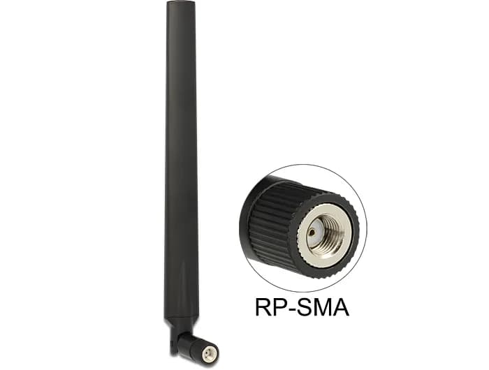 DeLOCK WLAN antenn RP-SMA ha, 4-7 dBi, 2,4/5GHz, rundstrÕlande, svart