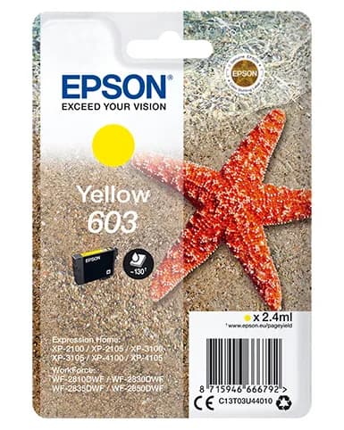 Epson 603-mustekasetti, 2.4 ml, keltainen