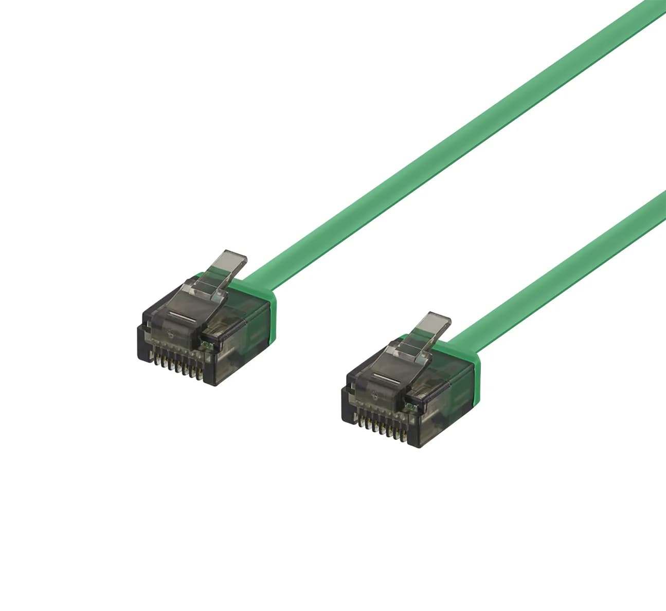 Deltaco Cat6a U/UTP RJ45 2m -verkkokaapeli, vihreä