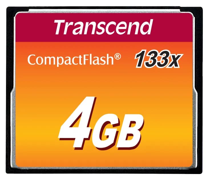 Transcend 4 Gt CompactFlash 133x -muistikortti, musta