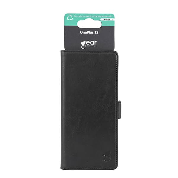 GEAR Wallet, OnePlus 12 -lompakkokotelo, Musta