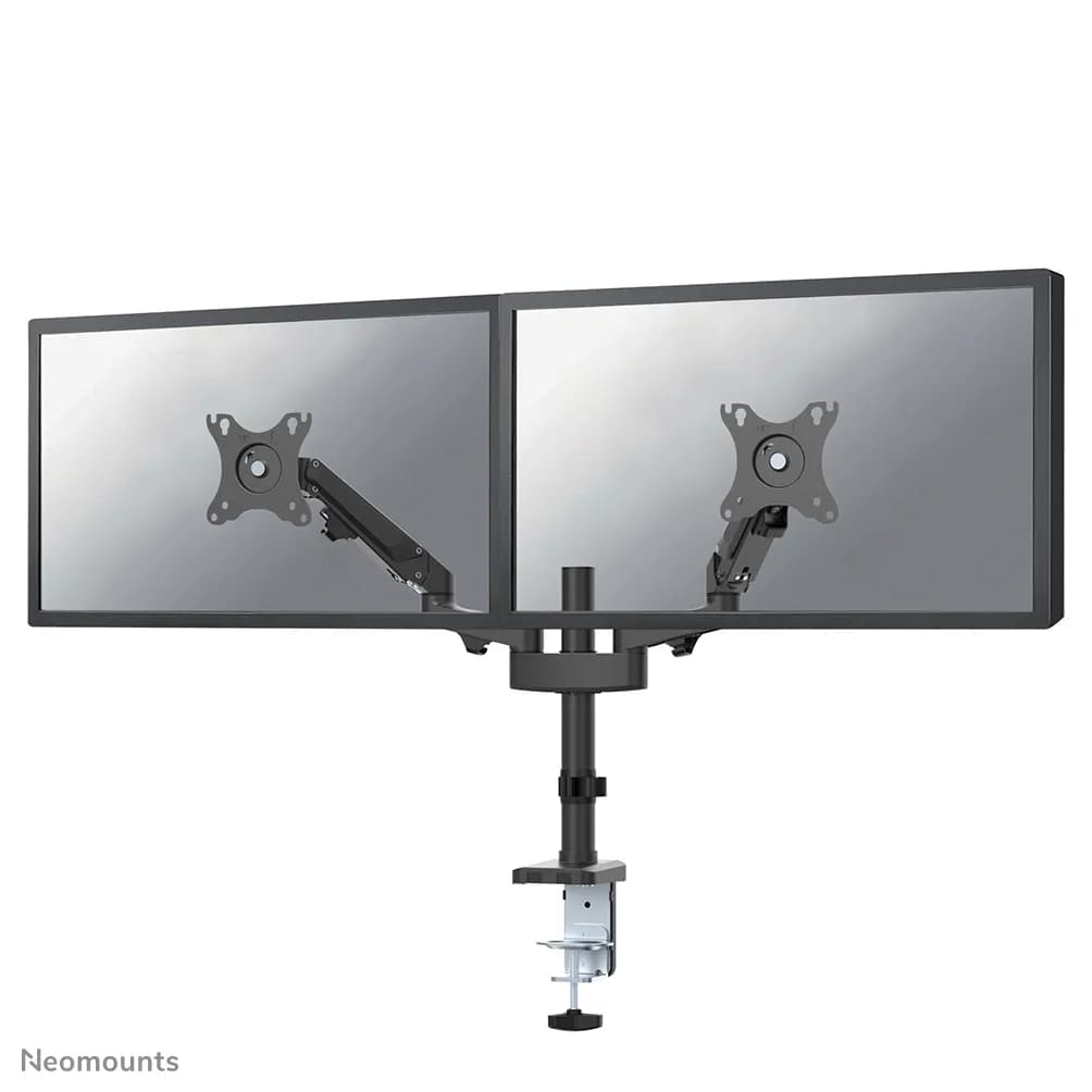 Neomounts DS70-750BL2-monitorivarsi kahdelle näytölle 17-27"", kaasujousella, 7 kg, musta