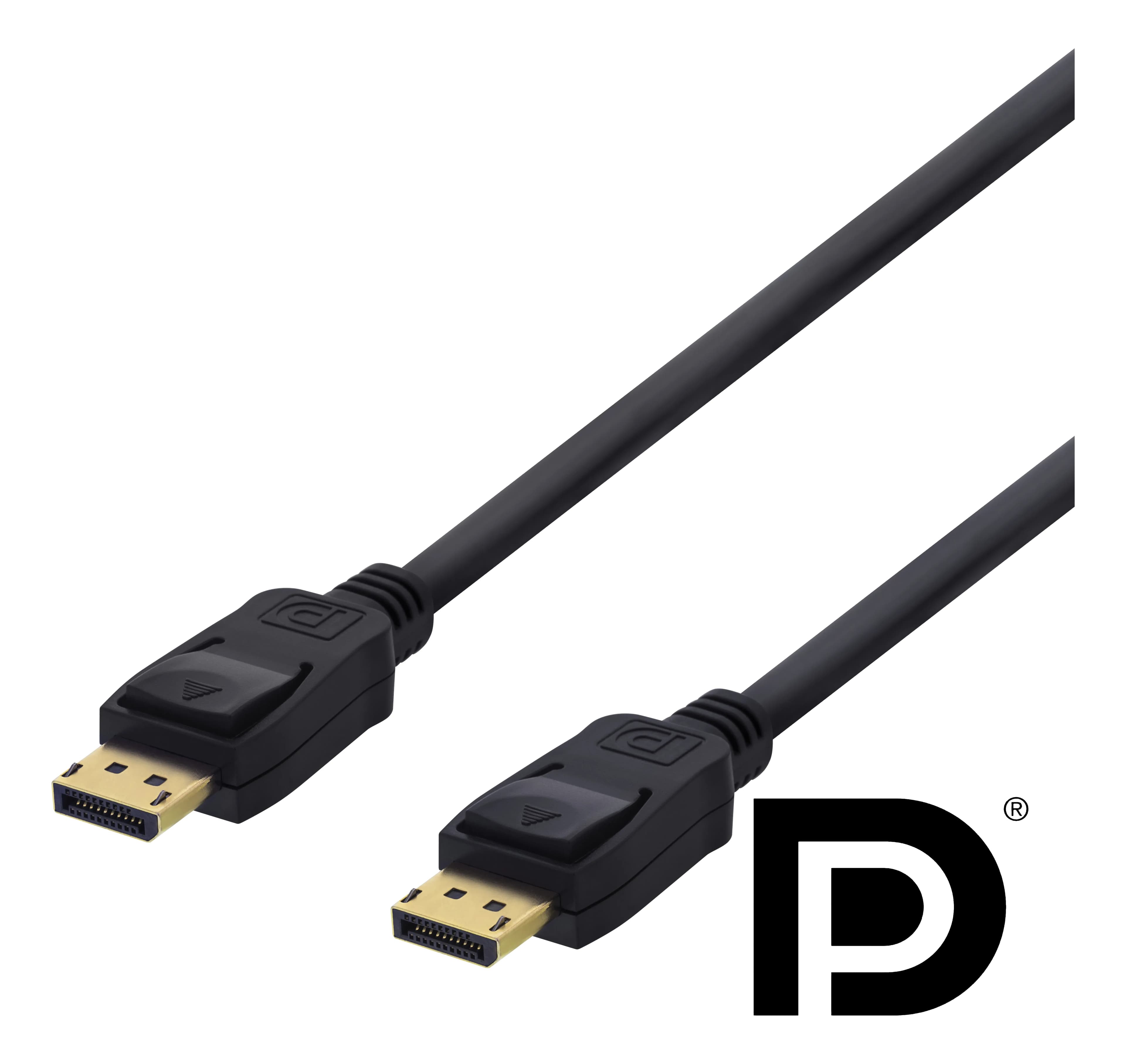 Deltaco DisplayPort 1.2 -kaapeli, jossa 4K, 3 m, musta