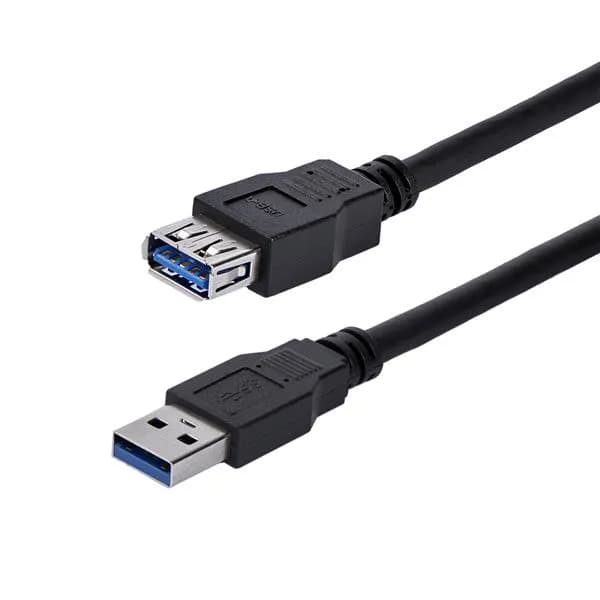 StarTech USB 3.2 Gen 1 USB-A -jatkokaapeli, 1 m, musta