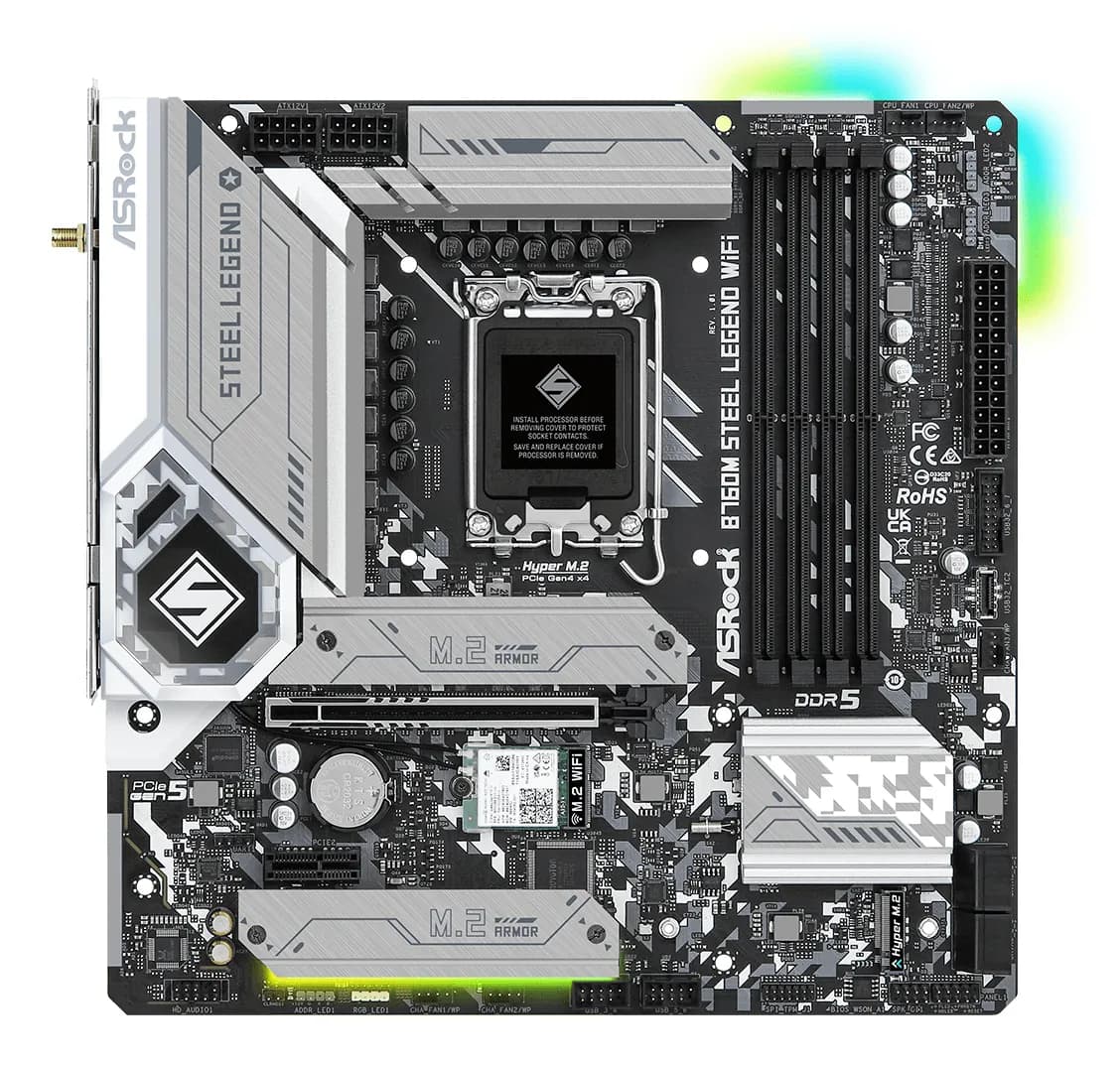 ASRock B760M Steel Legend WiFi 6E LGA1700 mATX -emolevy