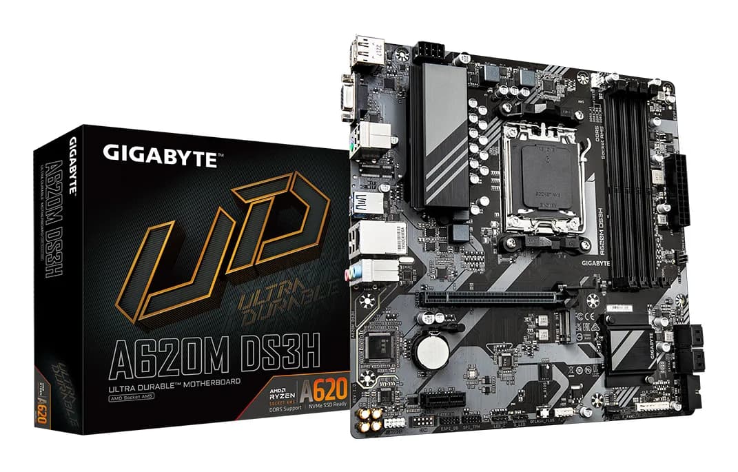 Gigabyte A620M DS3H AM5 mATX -emolevy