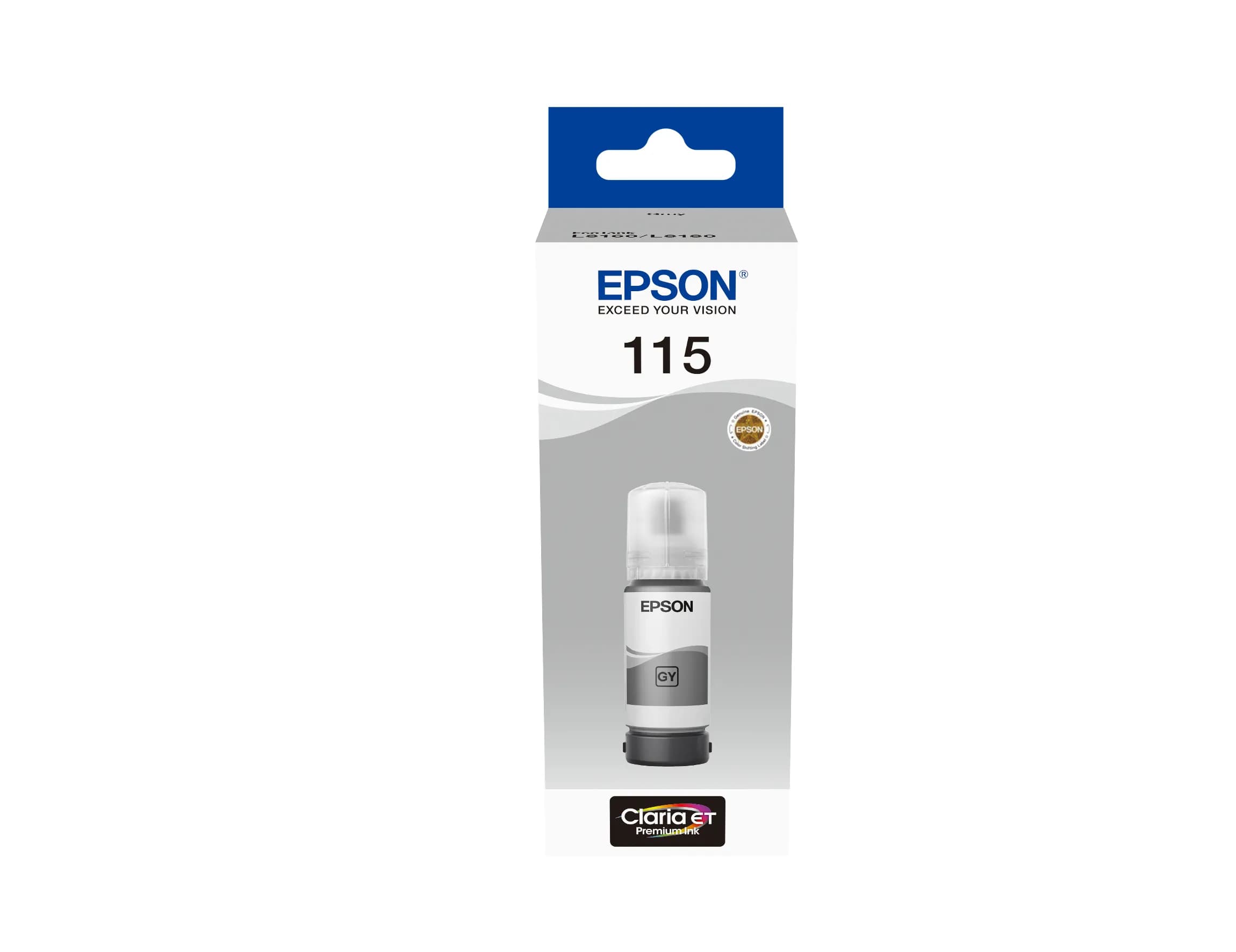 Epson 115 EcoTank-mustepullo, 70 ml, harmaa