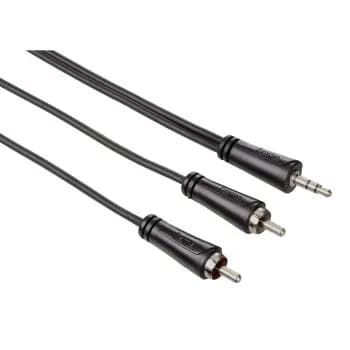 Hama 3,5 mm – 2x RCA -äänikaapeli, 5 m, musta