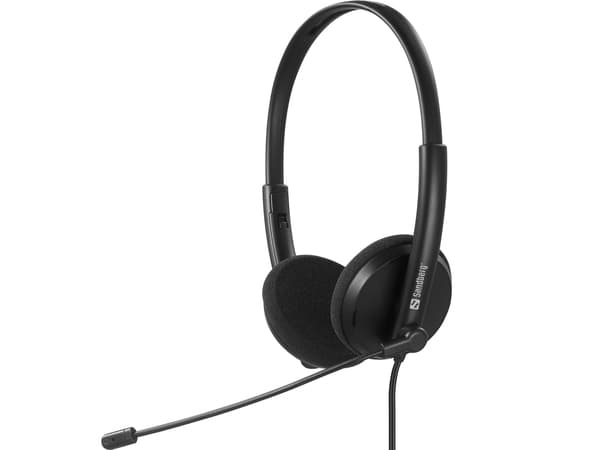 Sandberg USB-C Office -kuulokemikrofoni, musta