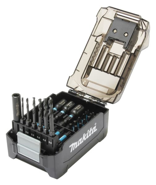 Makita - Impact Black 31-osainen pora- ja teräsarja, musta, 1/4"", iskuporakoneille, akkukotelossa