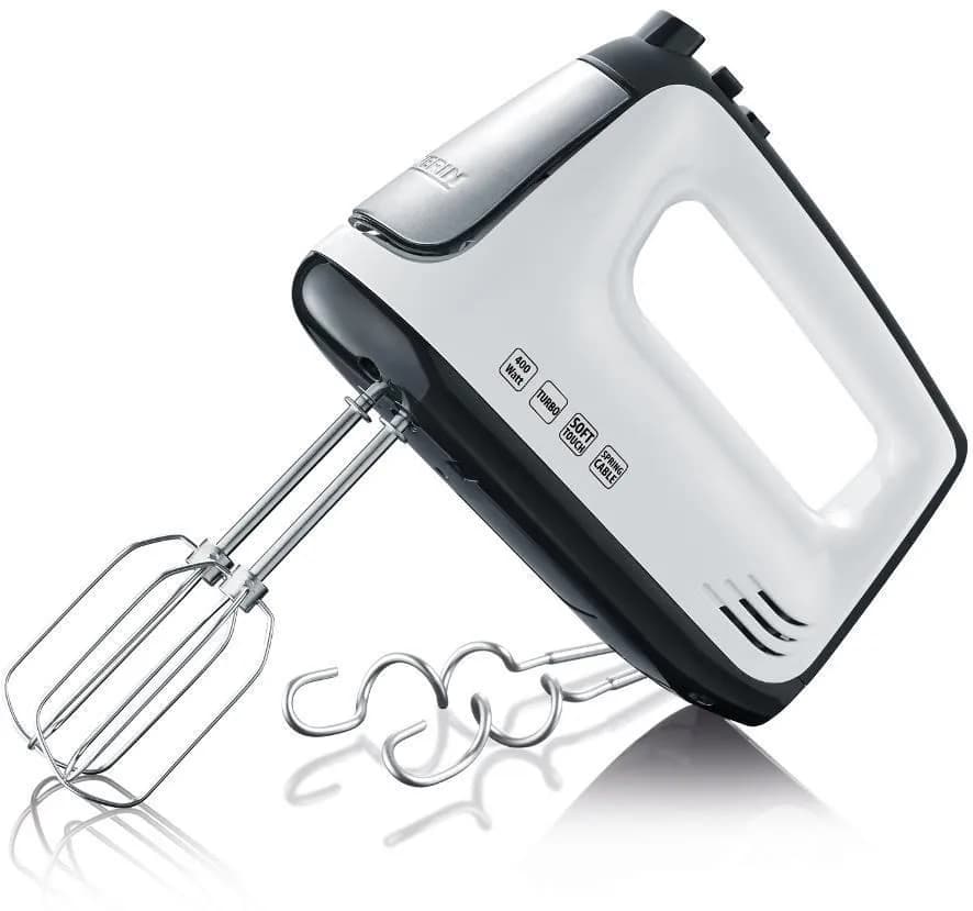 SEVERIN HM 3830 400 W -sähkövatkain, valkoinen, musta, ruostumaton teräs