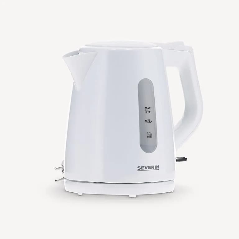 Severin WK 3411 -vedenkeitin, 1,0 l, 2200 W, valkoinen