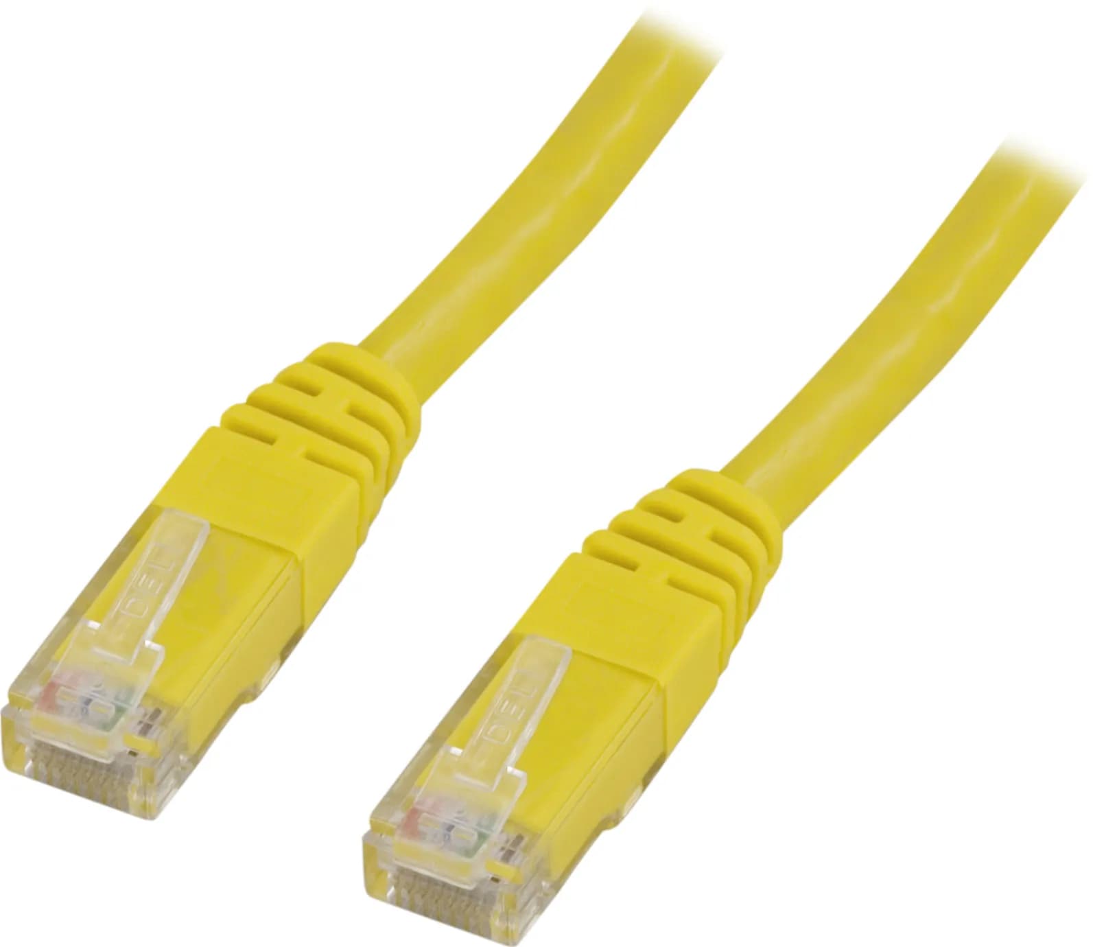 Deltaco Cat5e U/UTP RJ45 2m -verkkokaapeli, keltainen