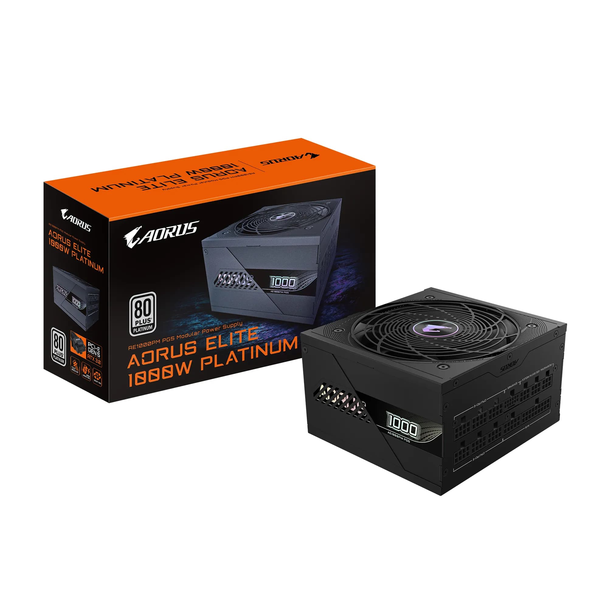 GIGABYTE AORUS ELITE P1000W ICE 1000W -virtalähde, 80 Plus Platinum