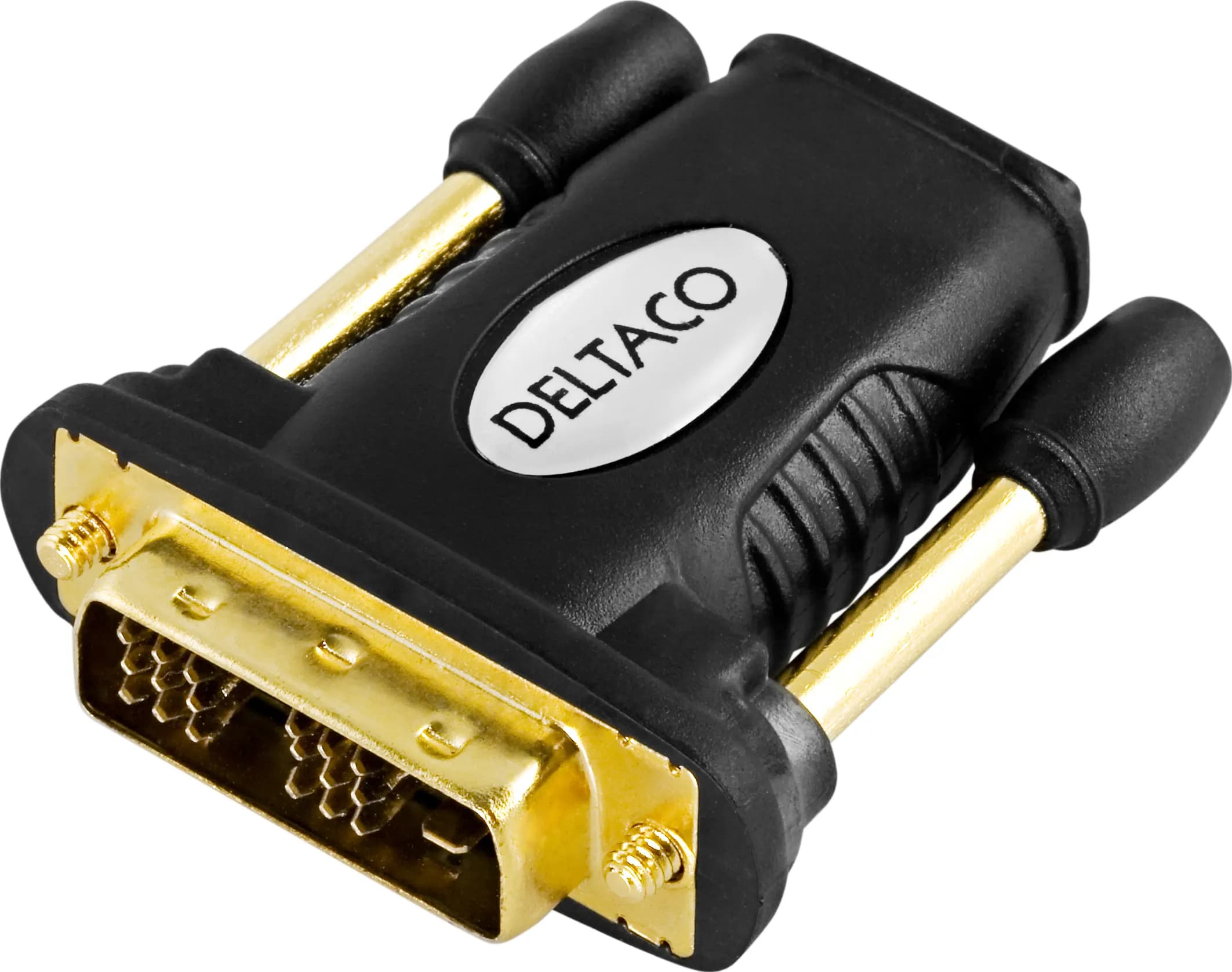 Deltaco HDMI - DVi-D -sovitin, Musta