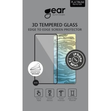 Gear GEAR-näytönsuojus 3D iPhone 13 Mini, musta 7319926612154 Vastaa: N/A