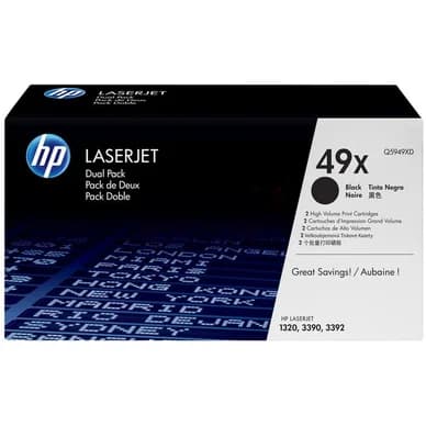 HP HP 49XD Värikasetti musta Q5949XD Vastaa: N/A