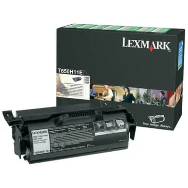 Lexmark Värikasetti musta 25.000 sivua, High Yield, return T650H11E Vastaa: N/A