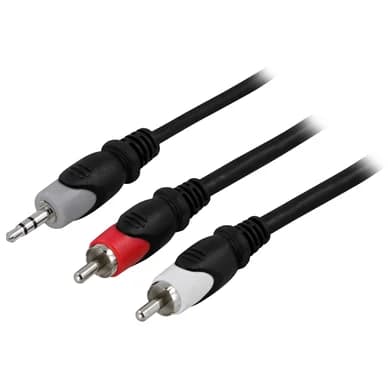 DELTACO DELTACO äänikaapeli 3,5 mm uros - 2 x RCA uros 5 m 7340004633808 Vastaa: N/A