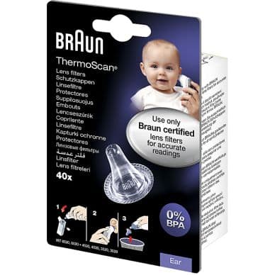 BRAUN Braun Korvakuumemittareiden Suppilosuojat LF 40 4022167400062 Vastaa: N/A
