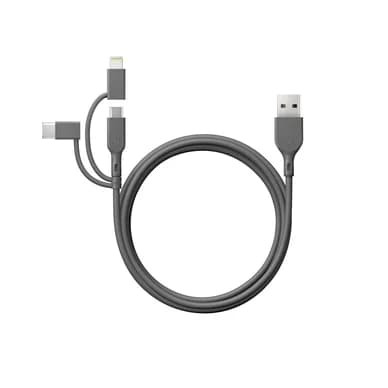 GP BATTERIES GP 3-in-1 USB-kaapeli, USB-C+Micro-USB +Lightning, 1m 4891199206313 Vastaa: N/A