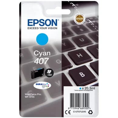 Epson Epson 407 Mustepatruuna Cyan T07U240 Vastaa: N/A